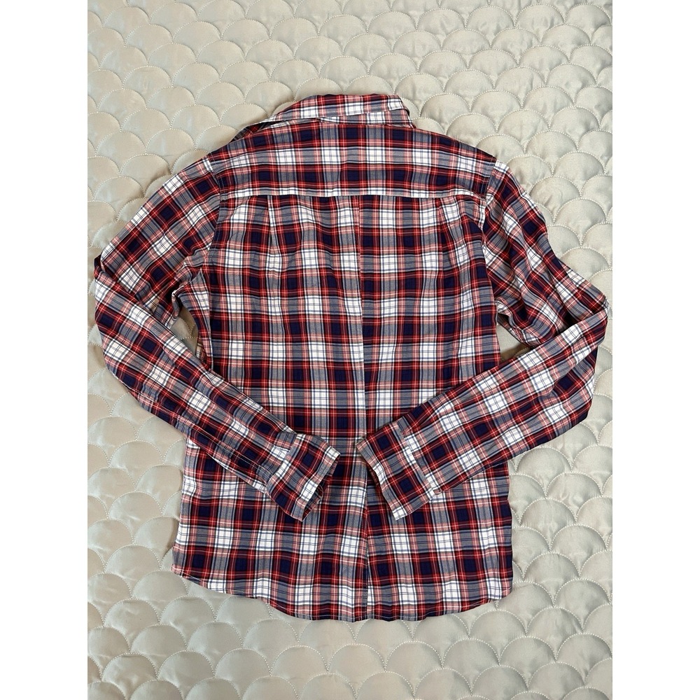 Frank And Eileen 100% Cotton "Barry" Shirt Red, White And blue Plaid Size XS - Picture 7 of 8
